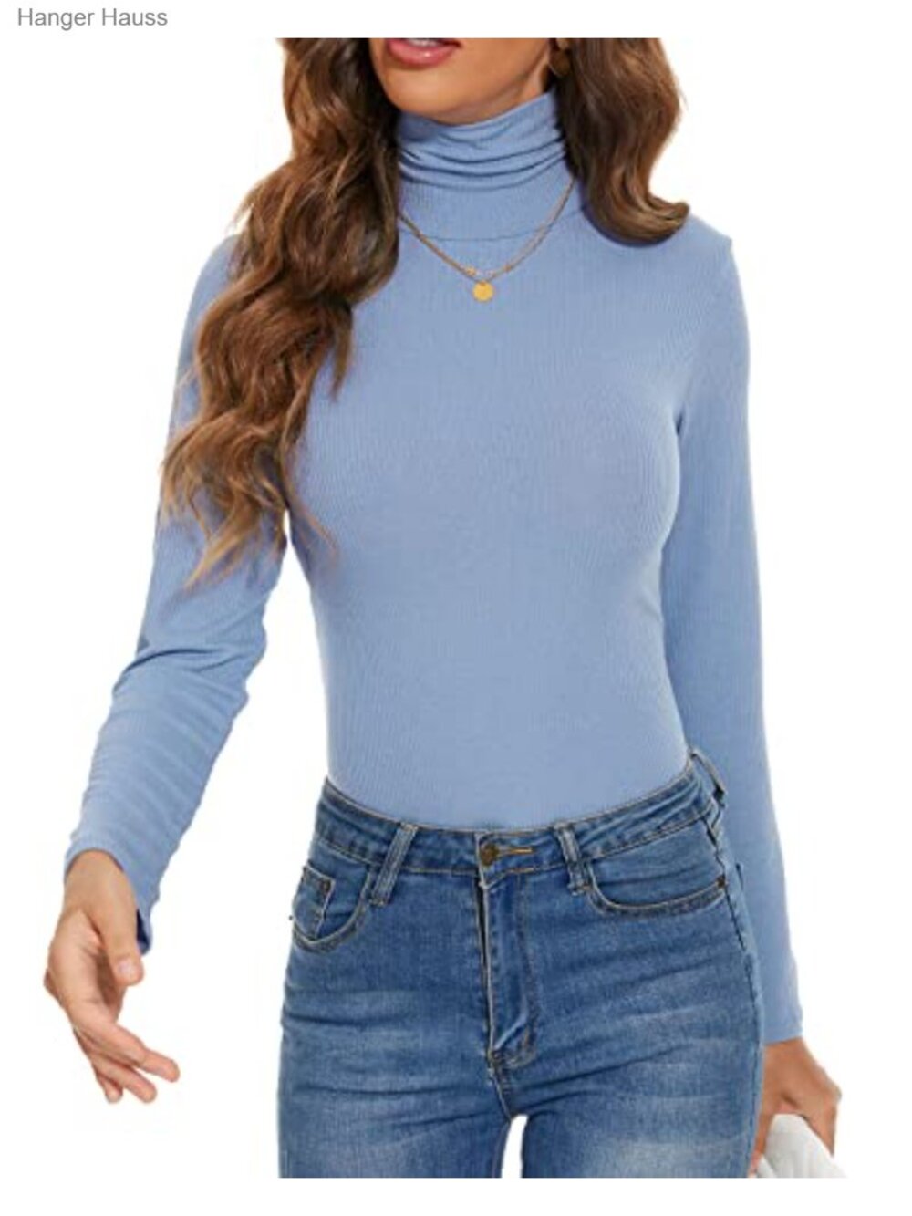Mock Turtleneck Long Sleeve Ribbed Thermal Pullover Top